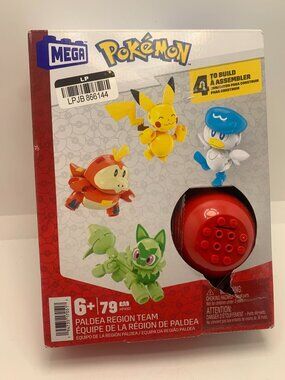 Mega Pokémon Paldea Region Team Building Set 79 Pieces Ages 6+ Mattel